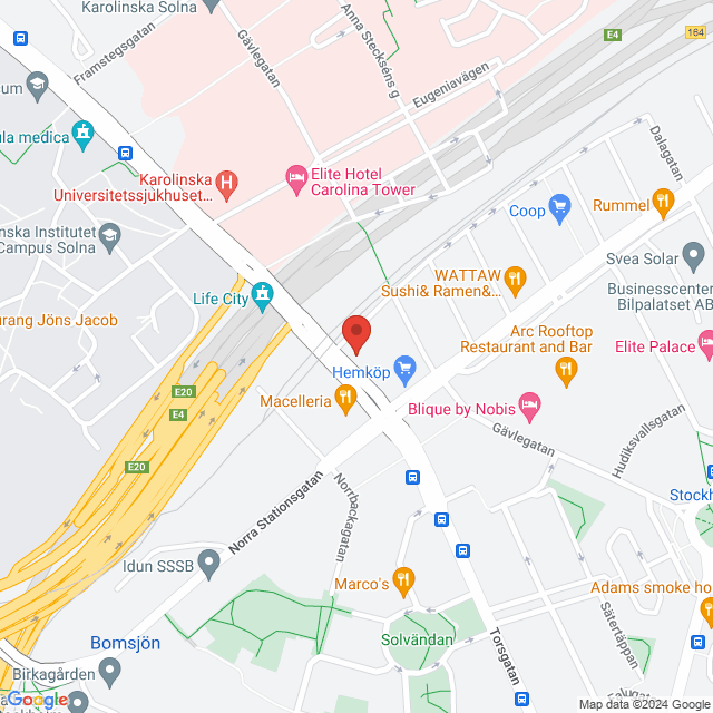 Google Maps: Axfood AB, Solnavägen, 113 65 Stockholm