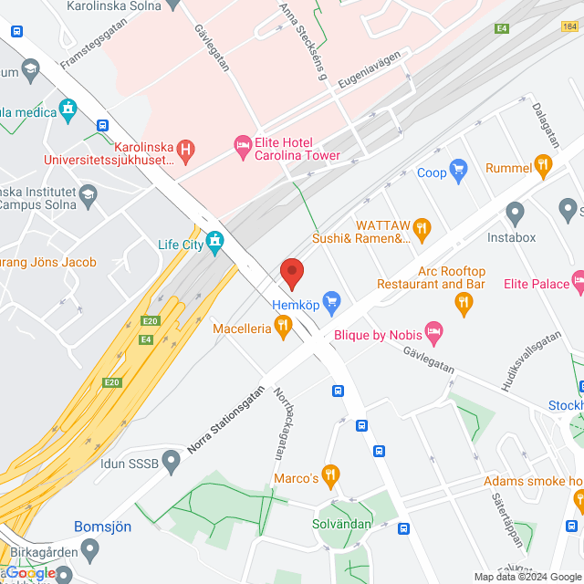 Google Maps: Axfood AB, Solnavägen, 11365 Stockholm
