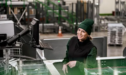 Medarbetare hos leverantör i Kina