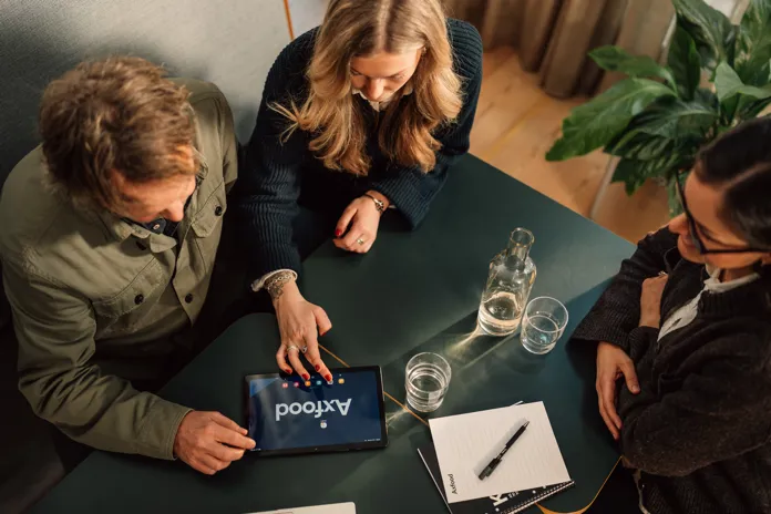 Glada medarbetare på Axfoods huvudkontor.