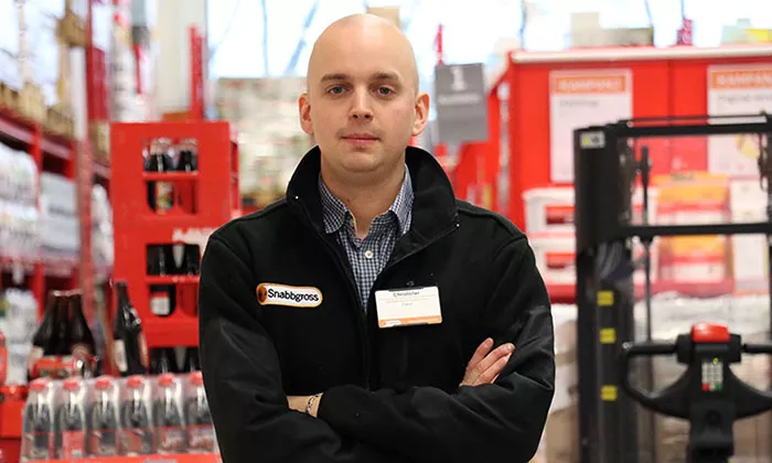 Christofer Lindgren, butikschef hos Snabbgross
