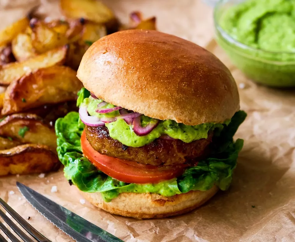 Nöt & Grönt-hamburgare från Axfoods varumärke Garant