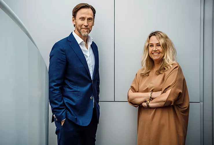 Axfoods vd och koncernchef Klas Balkow och HR-direktör Monica Längbo.