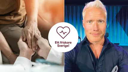 Axfoodakademins Joey Schults står på en scen